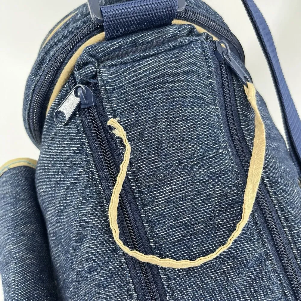 VTG OshKosh B'gosh Dark Denim Diaper Bag 90s Y2K Rare Collectors Duffel Tote